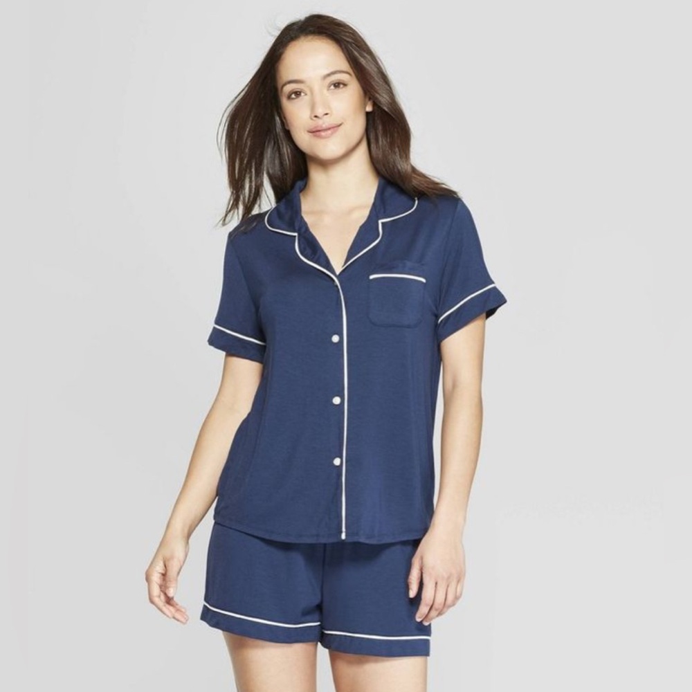 Stars Above Women's Navy Blue Pajama Set